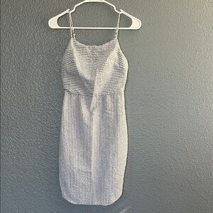 le Rumi Chic White and blue Mini Dress